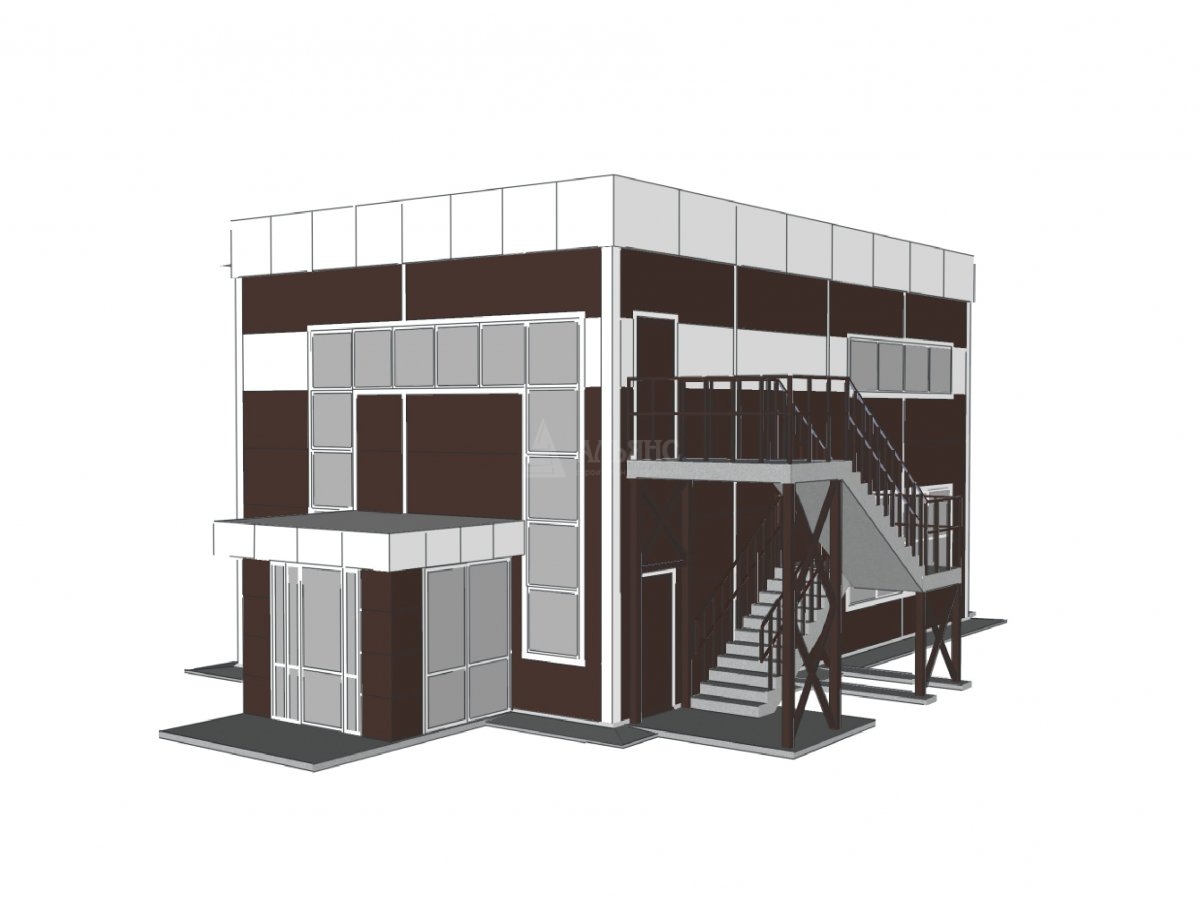 3D визуализация АБК из сэндвич-панелей - фото 5