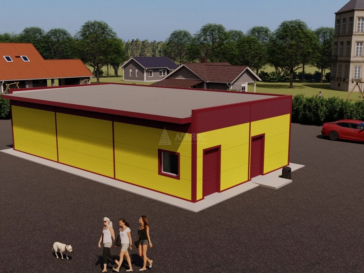 3D визуализация Магазин из сэндвич-панелей - фото 4